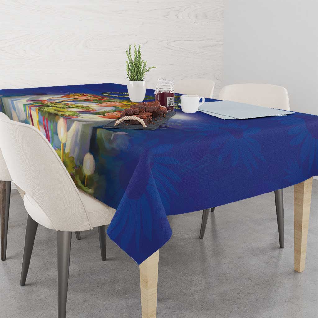Swedish Glad Midsommar Tablecloth Hade du en bra Midsommar