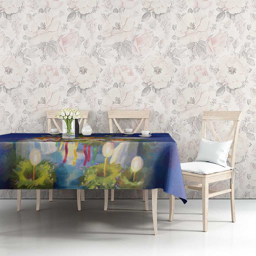 Swedish Glad Midsommar Tablecloth Hade du en bra Midsommar