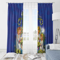 Swedish Glad Midsommar Window Curtain Hade du en bra Midsommar
