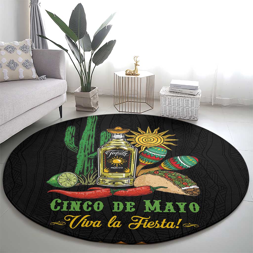 Mexico Cinco de Mayo Round Carpet Viva la Fiesta!