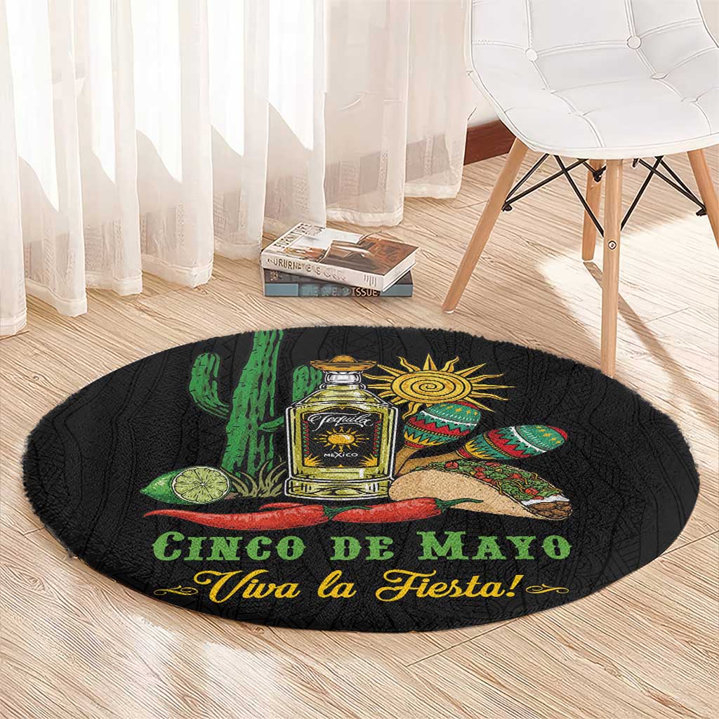 Mexico Cinco de Mayo Round Carpet Viva la Fiesta!