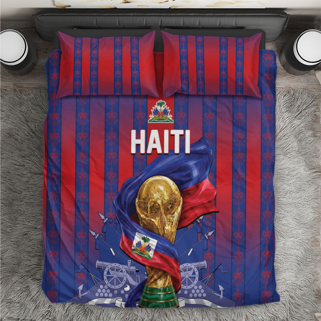 Haiti Football 2026 Bedding Set Les Grenadiers Voodoo Veve Pride