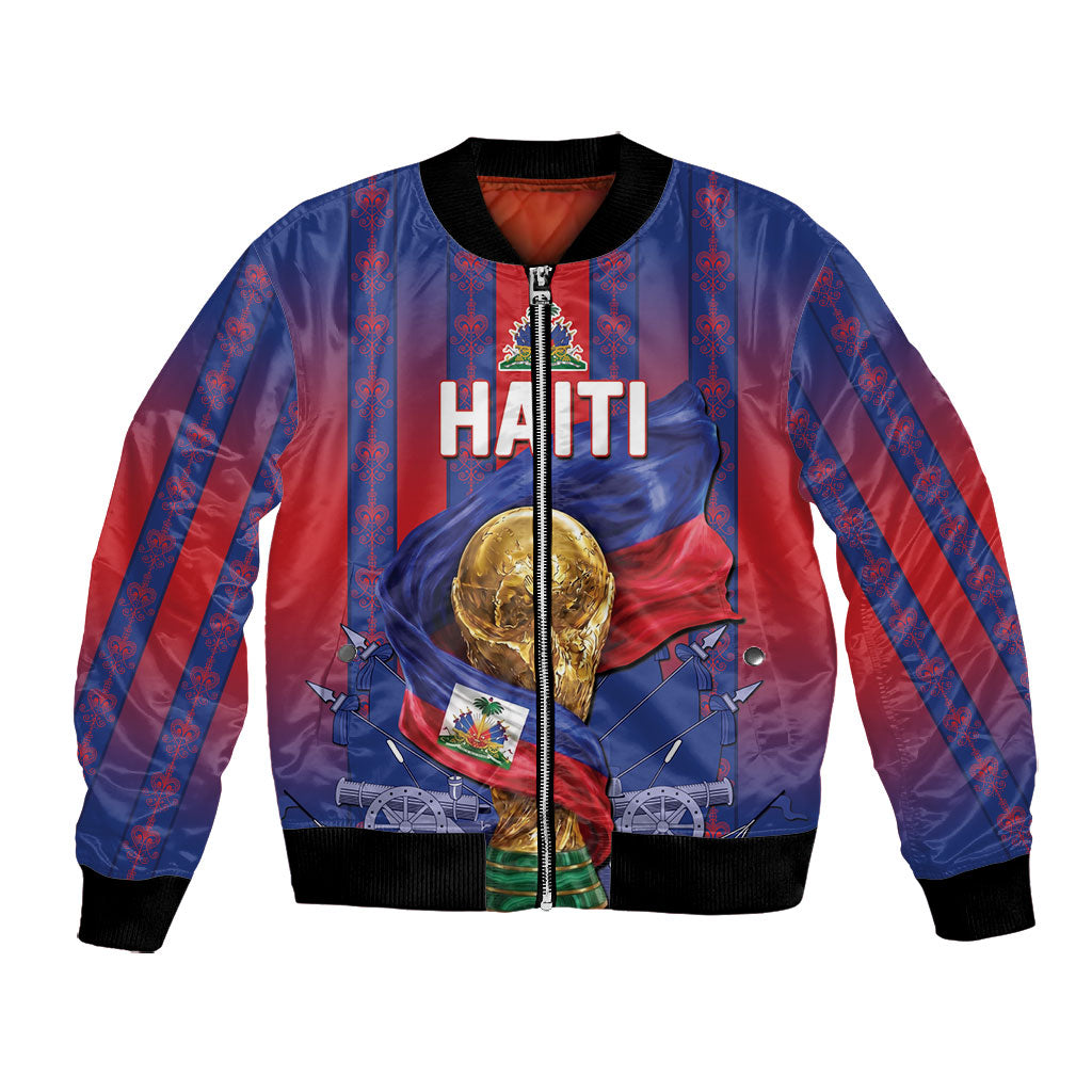 Custom Haiti Football 2026 Bomber Jacket Les Grenadiers Voodoo Veve Pride