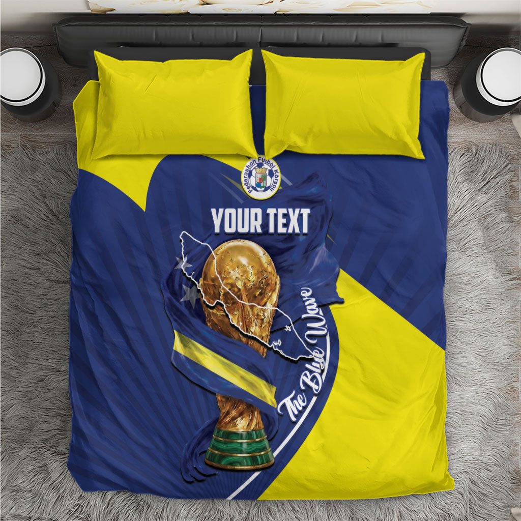 Personalized Curacao Football 2026 Bedding Set Rise of Caribbean Pride