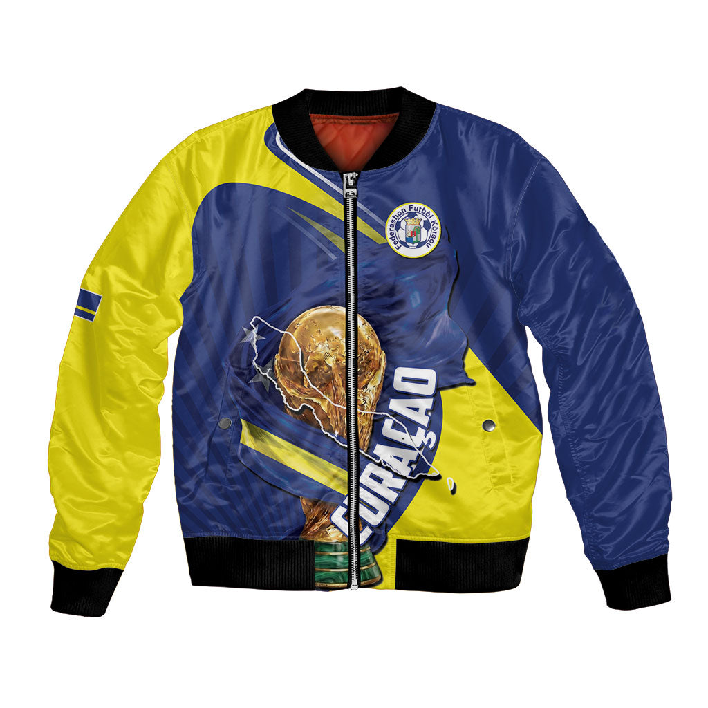 Personalized Curacao Football 2026 Bomber Jacket Rise of Caribbean Pride