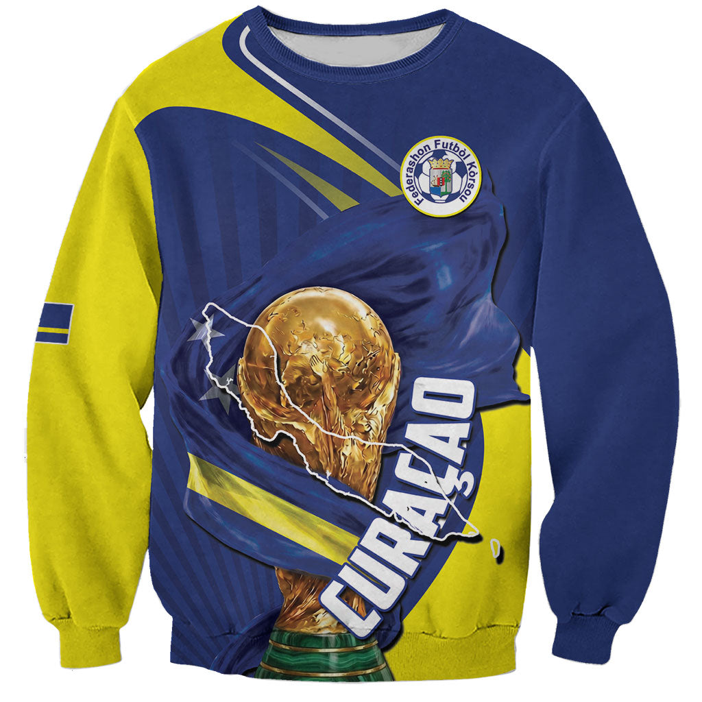 Personalized Curacao Football 2026 Sweatshirt Rise of Caribbean Pride