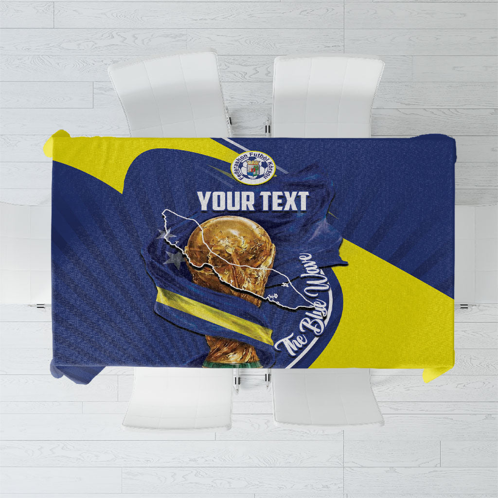 Personalized Curacao Football 2026 Tablecloth Rise of Caribbean Pride