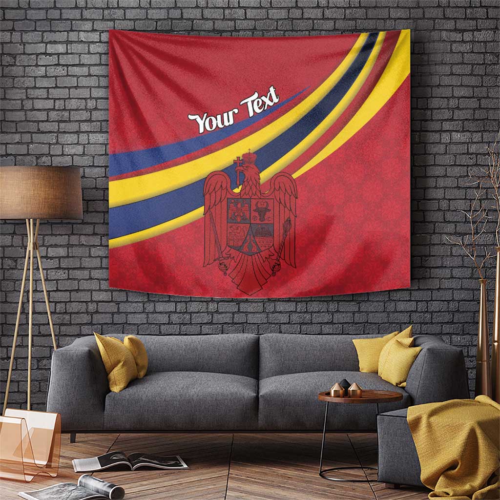 Personalized National Flag Of Romania Day Tapestry Coat of arms