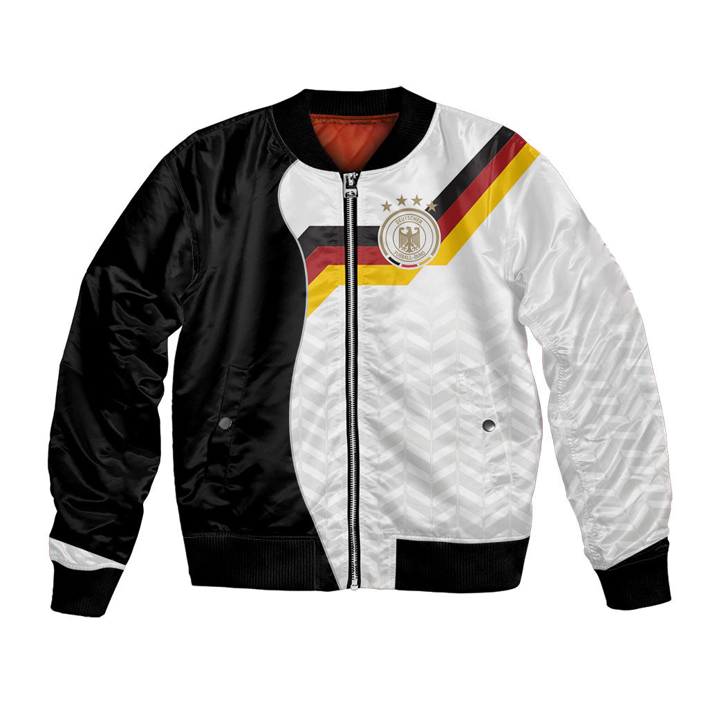 Custom Germany Football Bomber Jacket Black Eagle Glory 2026 Fan Edition