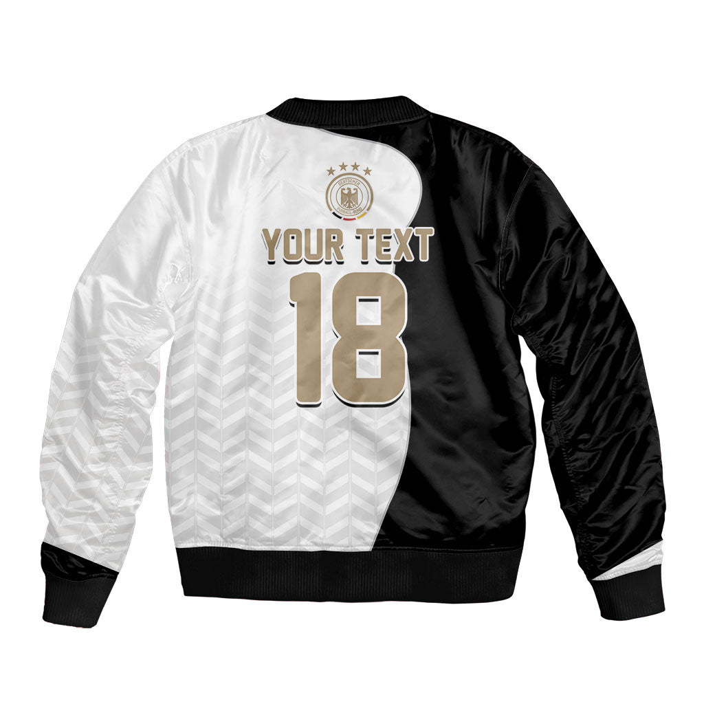 Custom Germany Football Bomber Jacket Black Eagle Glory 2026 Fan Edition