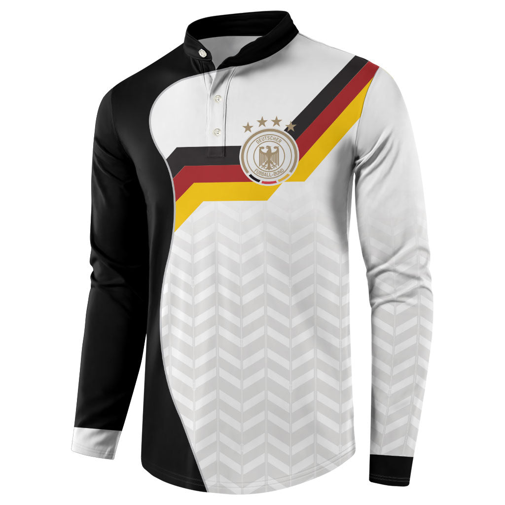 Custom Germany Football Button Sweatshirt Black Eagle Glory 2026 Fan Edition
