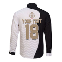 Custom Germany Football Long Sleeve Button Shirt Black Eagle Glory 2026 Fan Edition
