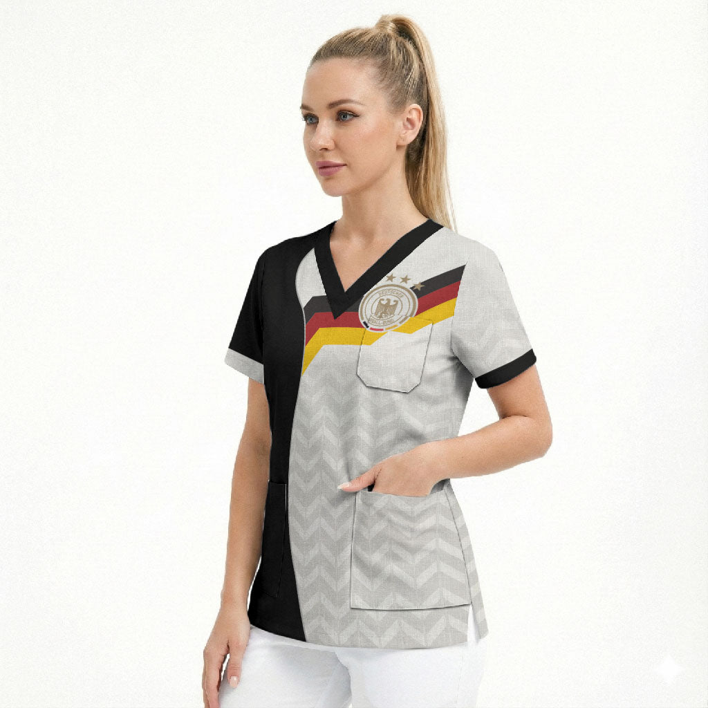 Custom Germany Football Scrub Top Black Eagle Glory 2026 Fan Edition