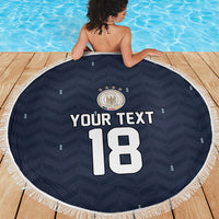 Custom Germany Football 2026 Beach Blanket Midnight Eagle Heritage