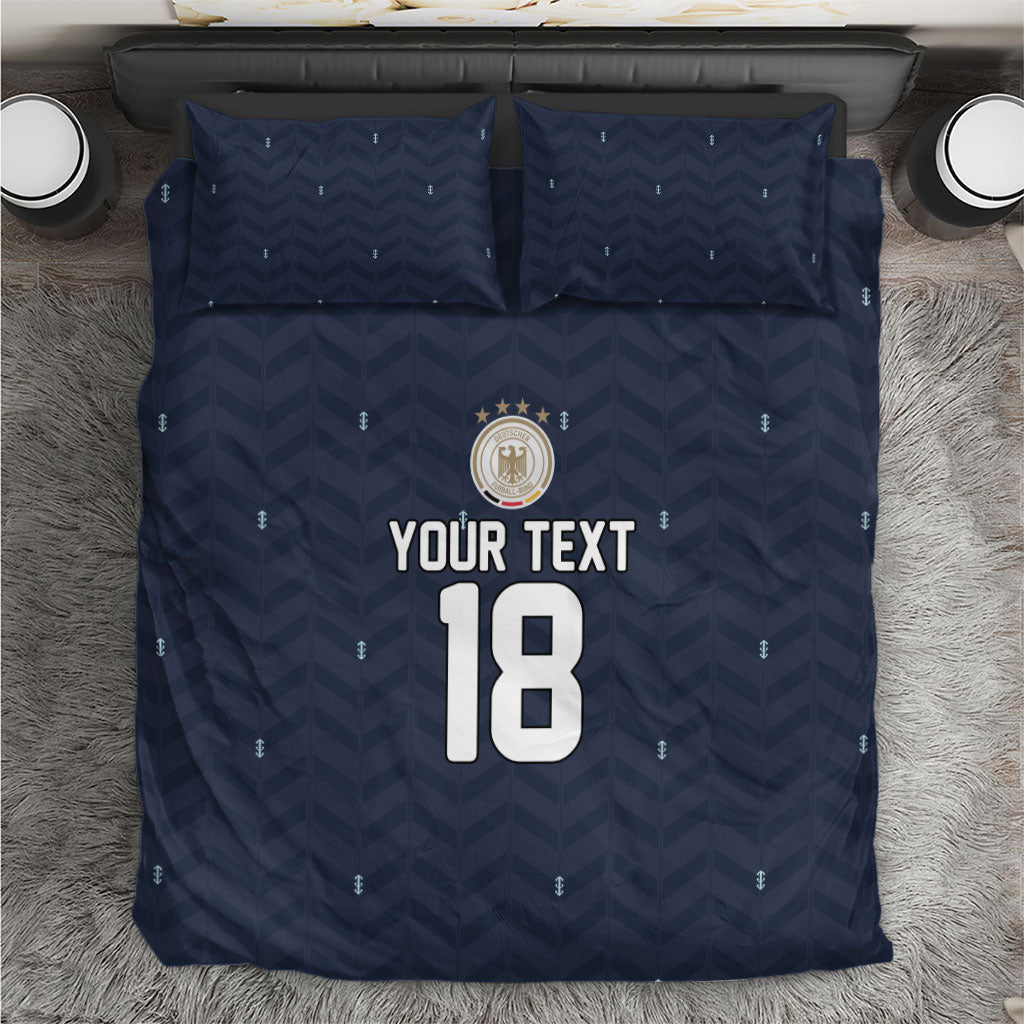Custom Germany Football 2026 Bedding Set Midnight Eagle Heritage
