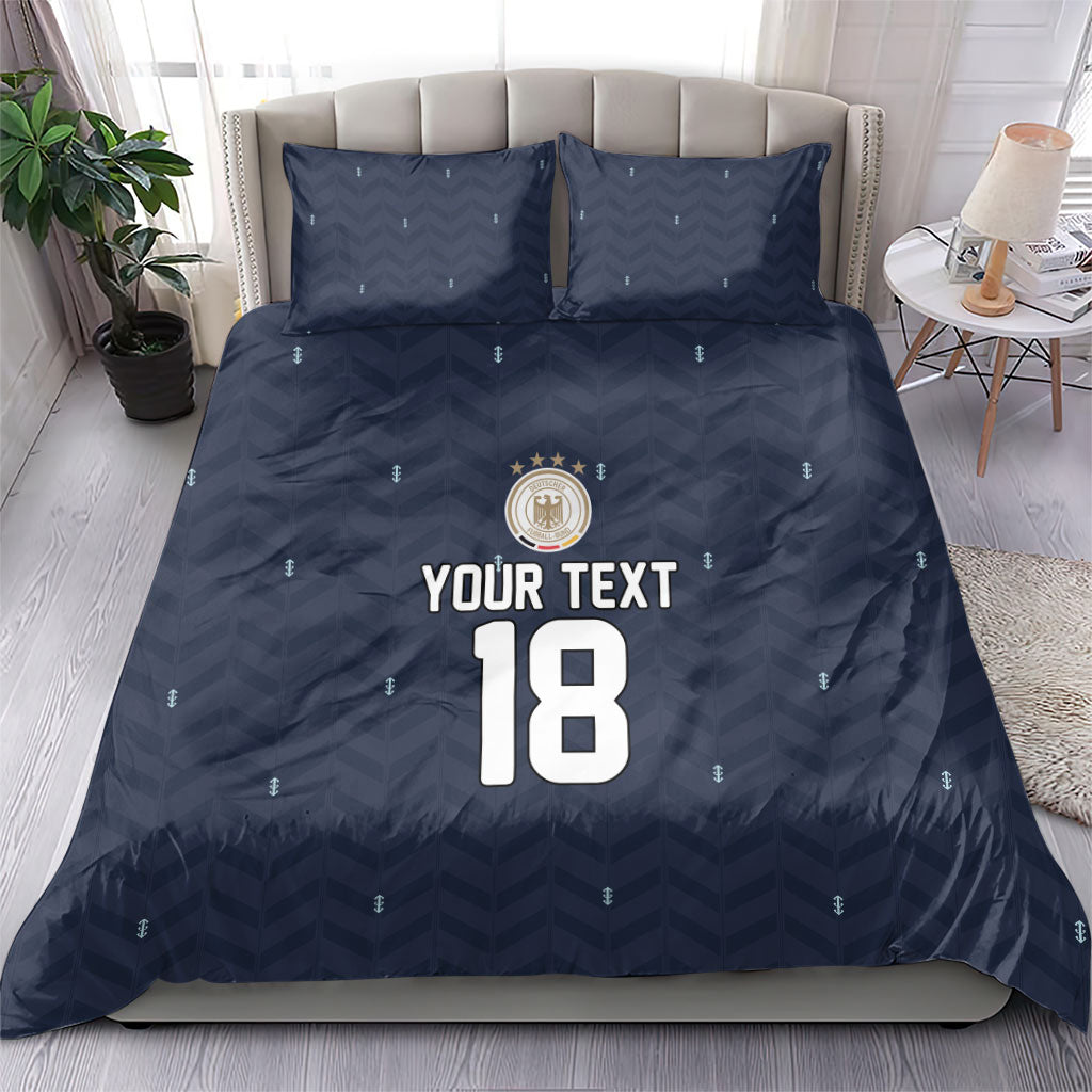 Custom Germany Football 2026 Bedding Set Midnight Eagle Heritage