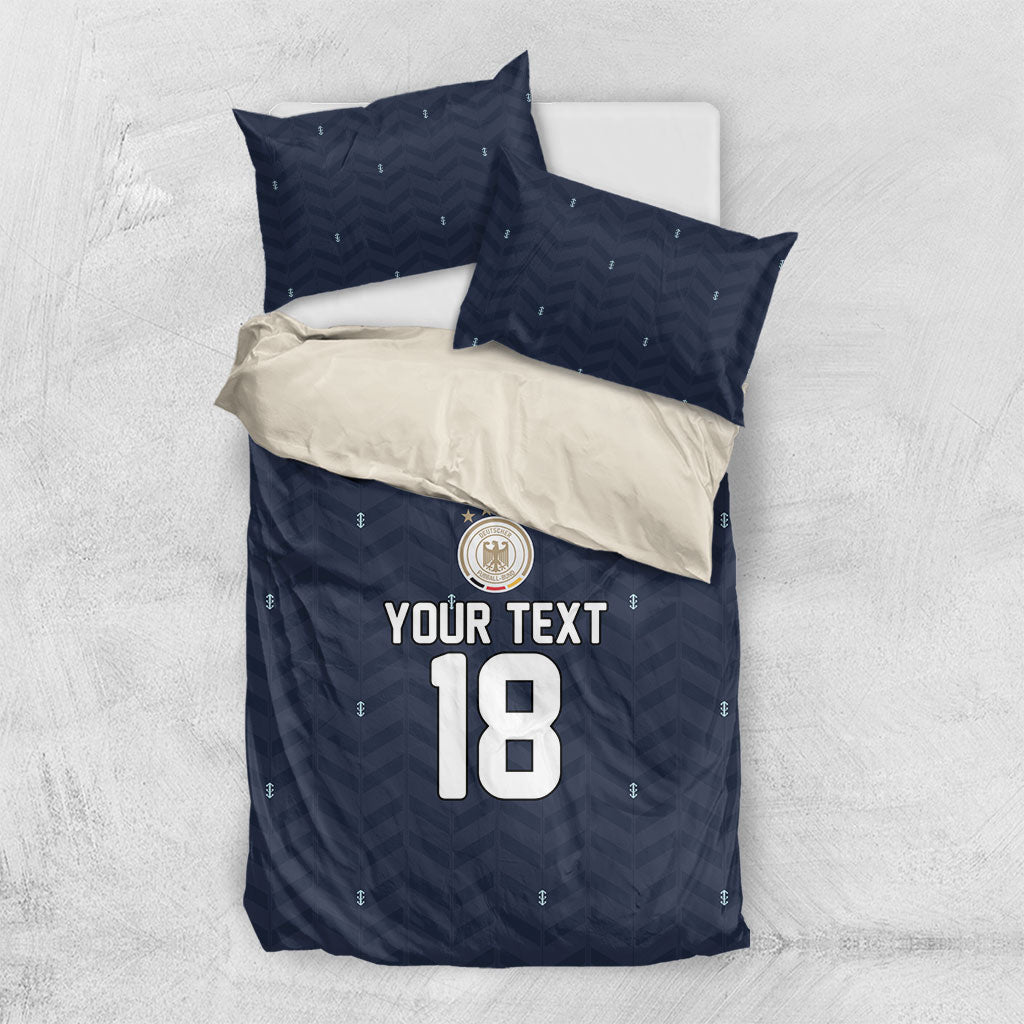 Custom Germany Football 2026 Bedding Set Midnight Eagle Heritage