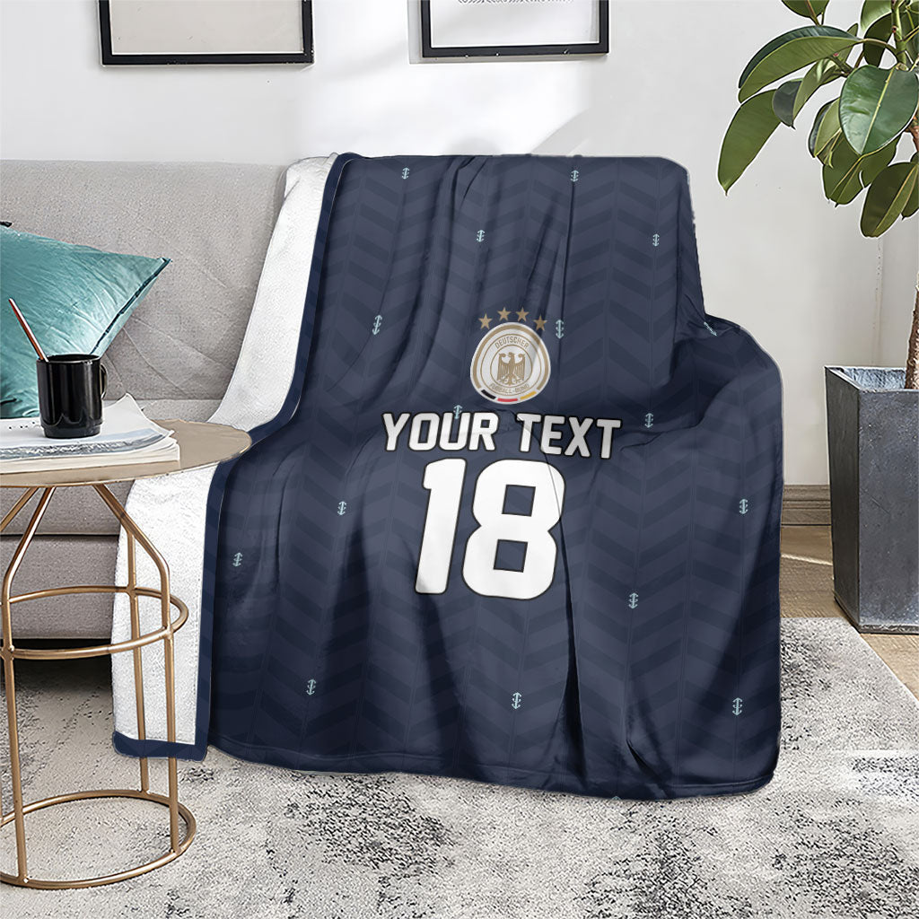Custom Germany Football 2026 Blanket Midnight Eagle Heritage