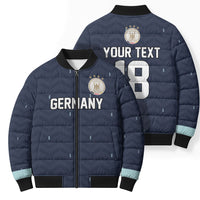 Custom Germany Football 2026 Bomber Puffer Jacket Midnight Eagle Heritage