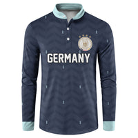Custom Germany Football 2026 Button Sweatshirt Midnight Eagle Heritage