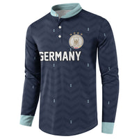 Custom Germany Football 2026 Button Sweatshirt Midnight Eagle Heritage