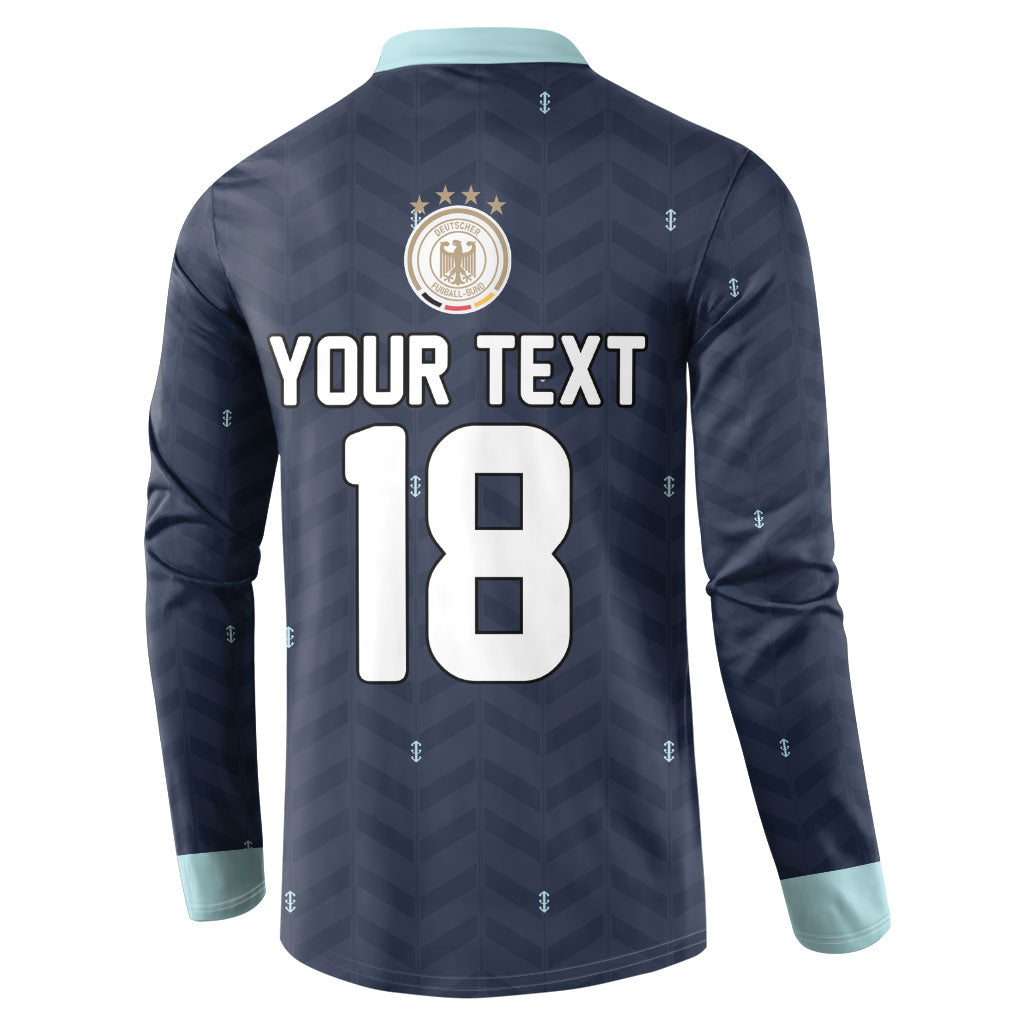 Custom Germany Football 2026 Button Sweatshirt Midnight Eagle Heritage