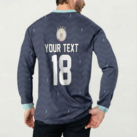 Custom Germany Football 2026 Button Sweatshirt Midnight Eagle Heritage