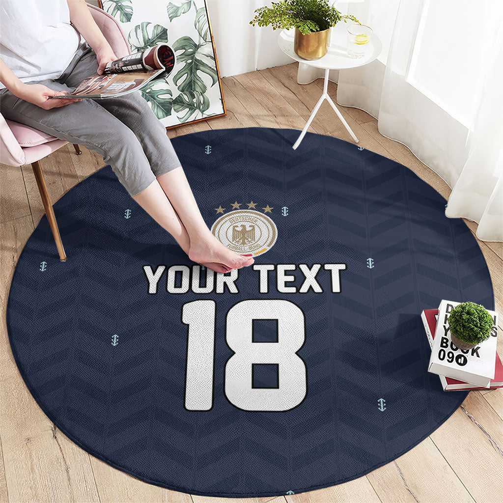 Custom Germany Football 2026 Round Carpet Midnight Eagle Heritage