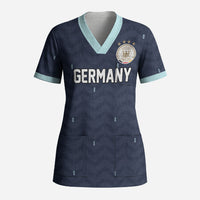 Custom Germany Football 2026 Scrub Top Midnight Eagle Heritage