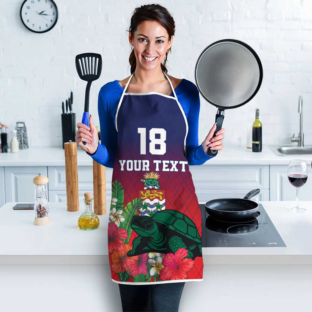 Custom Cayman Islands Apron Green Turtle Sporty Style - Wonder Print Shop