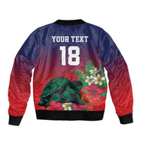 Custom Cayman Islands Bomber Jacket Green Turtle Sporty Style - Wonder Print Shop