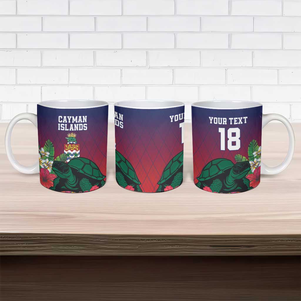 Custom Cayman Islands Ceramic Mug Green Turtle Sporty Style - Wonder Print Shop