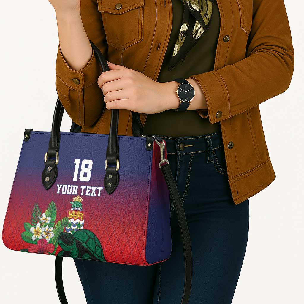 Custom Cayman Islands Leather Bag Green Turtle Sporty Style - Wonder Print Shop