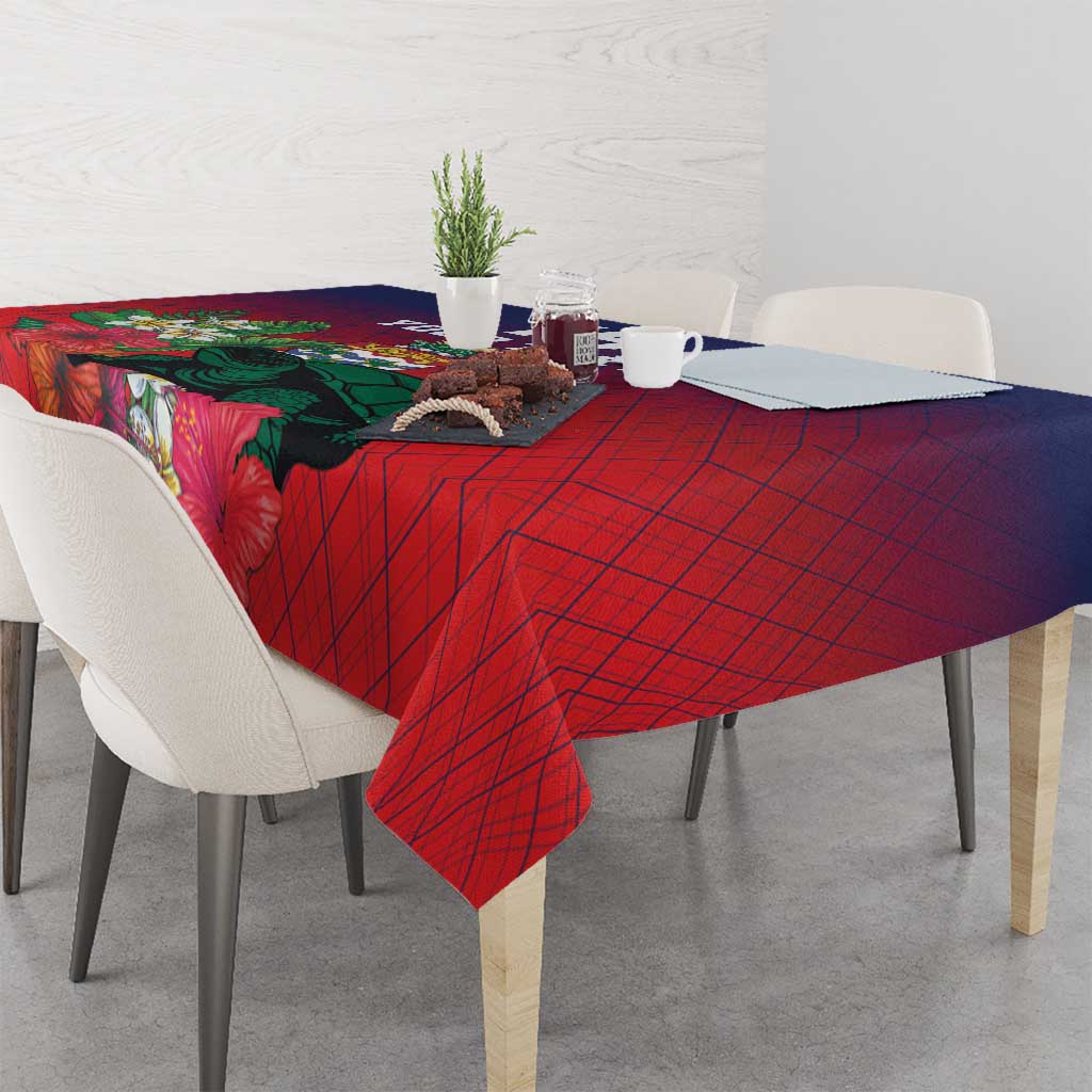 Custom Cayman Islands Tablecloth Green Turtle Sporty Style - Wonder Print Shop