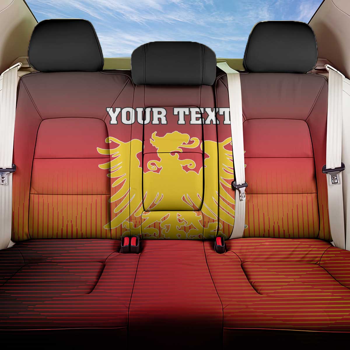 Personalized Germany Back Car Seat Cover With Coat Of Arms - Wonder Print Shop