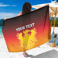 Personalized Germany sarong with crest graphic, red-to-yellow gradient and custom text