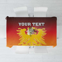 Personalized Germany tablecloth with red and gold coat of arms and stripes