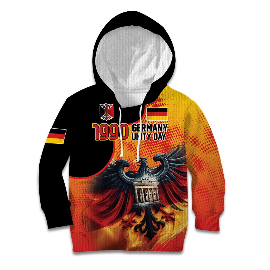 Personalized Germany Unity Day Kid Hoodie The Eagle With Berlin Wall - Wonder Print Shop