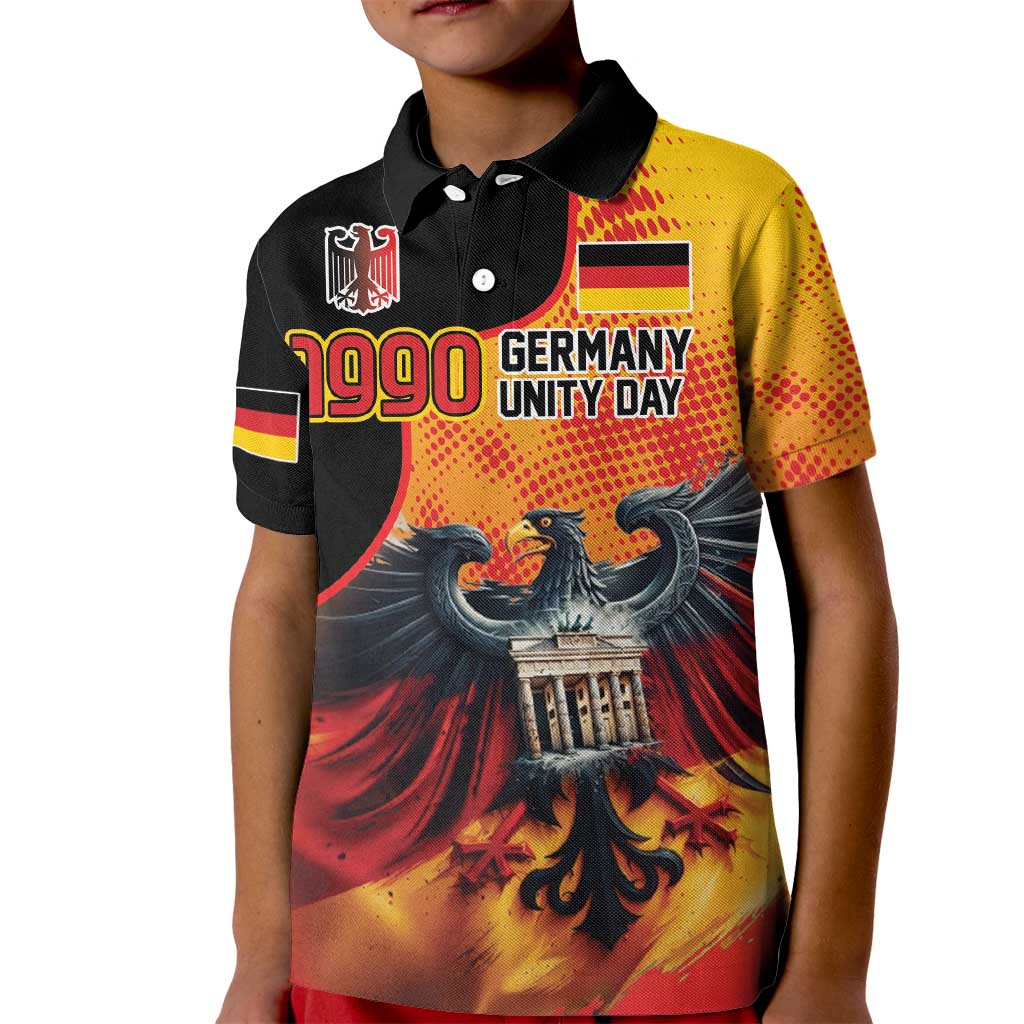 Personalized Germany Unity Day Kid Polo Shirt The Eagle With Berlin Wall - Wonder Print Shop