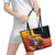 Personalized Germany Unity Day Leather Tote Bag The Eagle With Berlin Wall - Wonder Print Shop