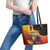 Personalized Germany Unity Day Leather Tote Bag The Eagle With Berlin Wall - Wonder Print Shop