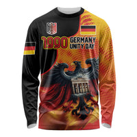 Black long-sleeve shirt with eagle over Berlin Wall, Germany Unity Day and 1990 print