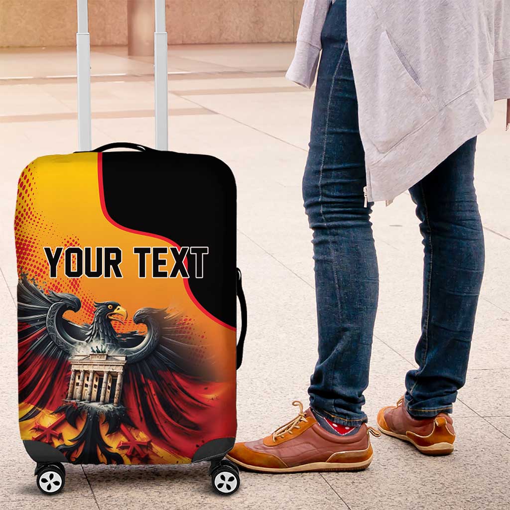 Personalized Germany Unity Day Luggage Cover The Eagle With Berlin Wall - Wonder Print Shop