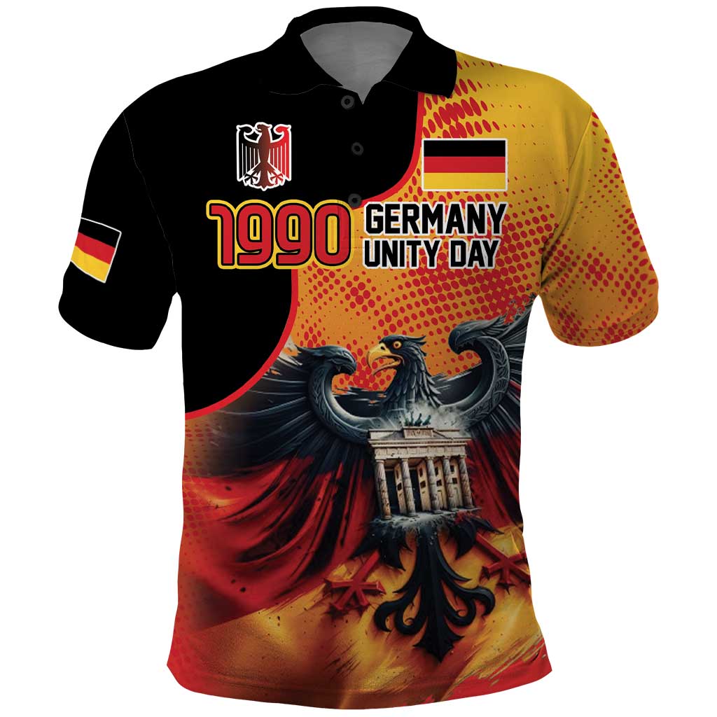 Personalized Germany Unity Day Polo Shirt The Eagle With Berlin Wall - Wonder Print Shop