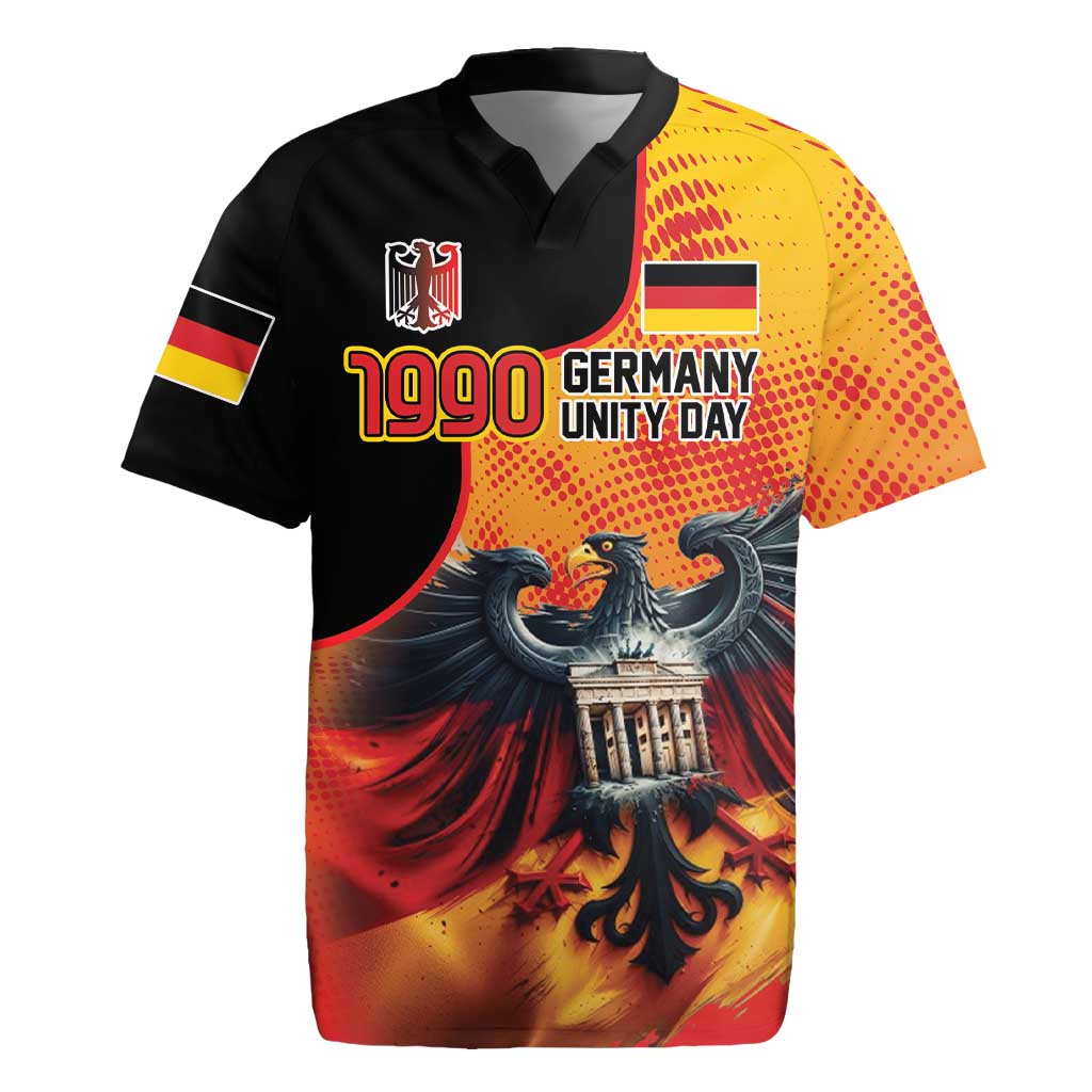 Personalized Germany Unity Day Rugby Jersey The Eagle With Berlin Wall - Wonder Print Shop