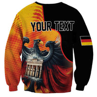 Back view black sweatshirt with eagle over Berlin Wall and bold 'YOUR TEXT'