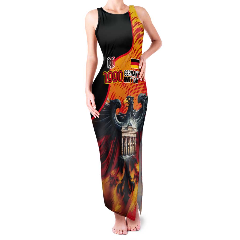 Personalized Germany Unity Day Tank Maxi Dress The Eagle With Berlin Wall - Wonder Print Shop