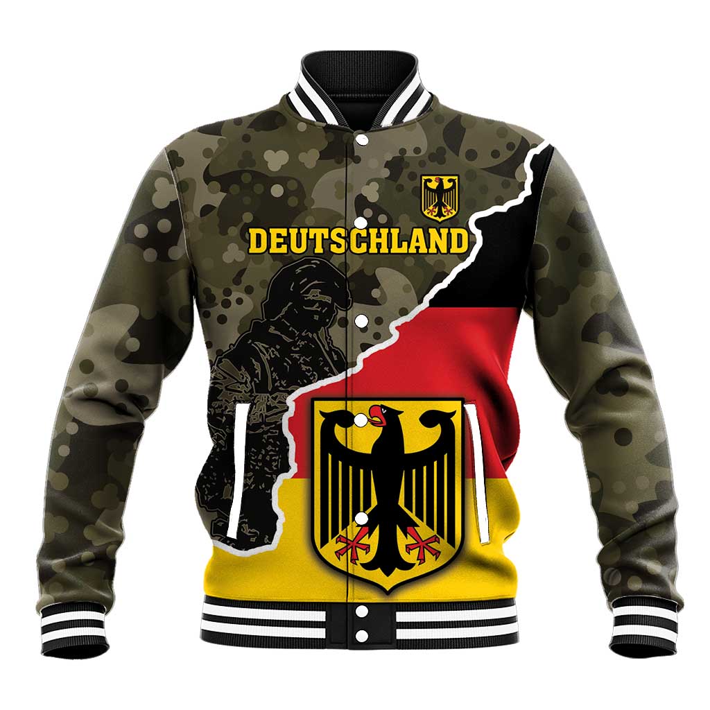 Custom Germany 1990 Baseball Jacket Coat Of Arms With Camo Patterns - Wonder Print Shop