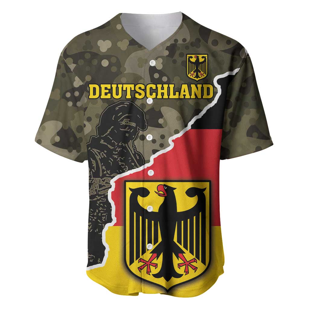 Custom Germany 1990 Baseball Jersey Coat Of Arms With Camo Patterns - Wonder Print Shop