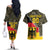 Custom Germany 1990 Couples Matching Off The Shoulder Long Sleeve Dress and Hawaiian Shirt Coat Of Arms With Camo Patterns - Wonder Print Shop